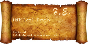 Hölczl Ervin névjegykártya